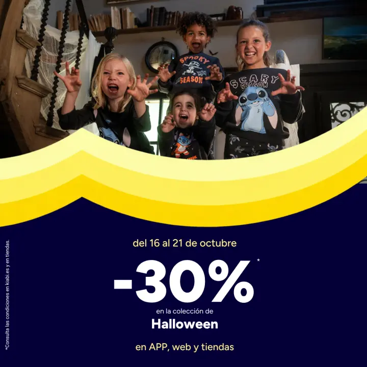 Halloween infantil con 30% de descuento en Kiabies