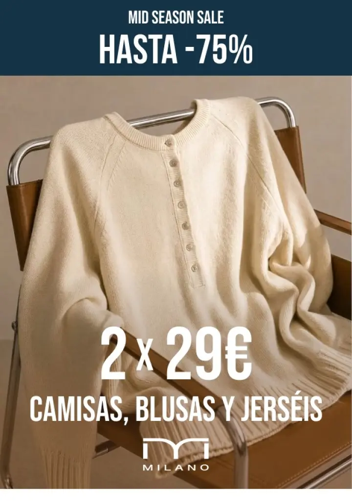 Mid Season Sale en Milano: hasta un 75% de descuen